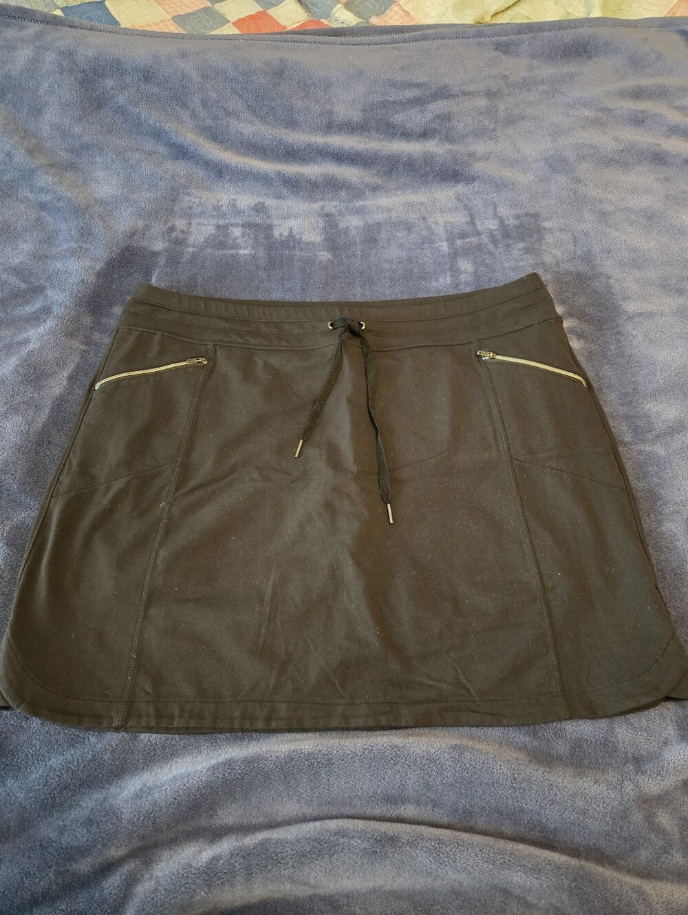 Athleta Black Active Skort with Elastic Waistband